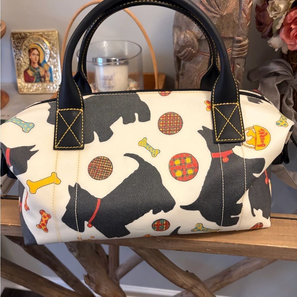 Dooney and Bourke 2009 Scottie Dog Bag. Tartan inside. NWOT.